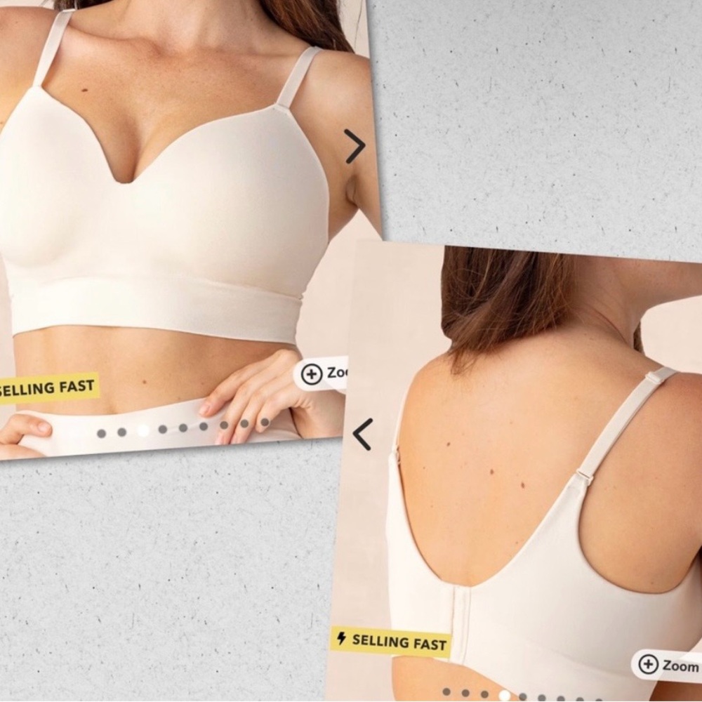 NWT Truekind Wireless comfort push-up bra —chai